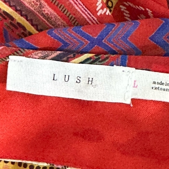 Lush sz lg  sundress in a junior sz  multi colors  spaghetti straps Lined - Picture 10 of 11